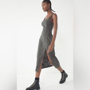 Urban Outfitters Charlotte Plaid Pinafore Dress